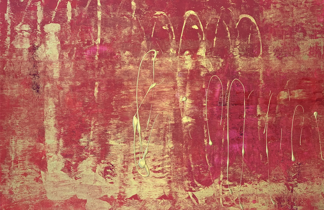 Behind the Curtain - Simone von Anhalt - abstract Artpainter - abstrakte Malerei - Acrylmalerei - Kunstmalerin München