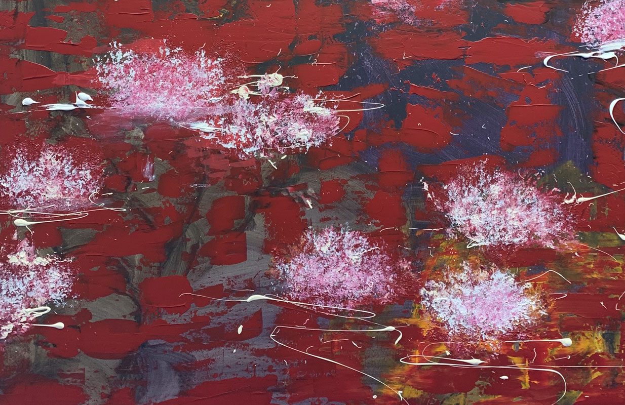 Water Lilies - Simone von Anhalt - abstract Artpainter - abstrakte Malerei - Acrylmalerei - Kunstmalerin München
